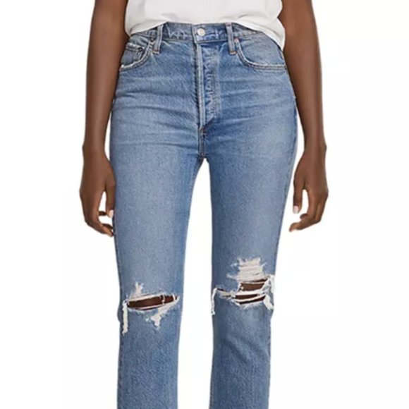 Agolde Denim - Agolde Riley High Rise Straight Leg Jeans